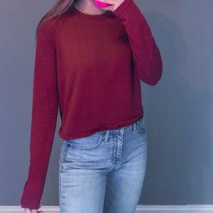 pacsun ps basics red long sleeve shirt